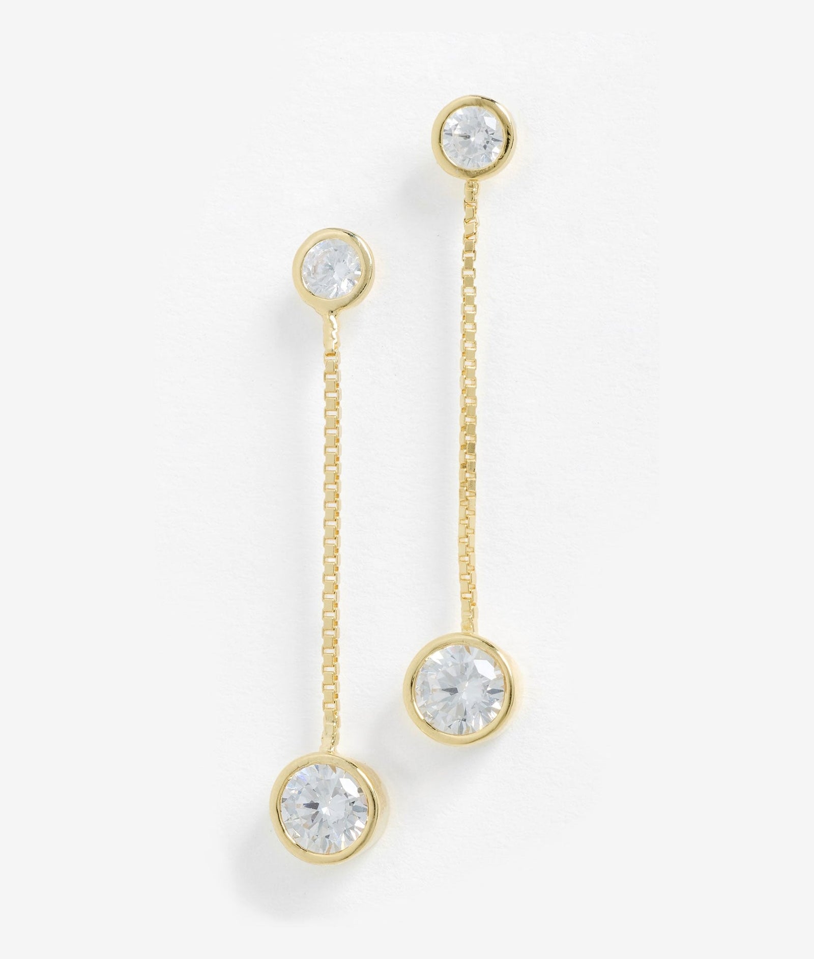 Solitaire Moissanite Drop Earring